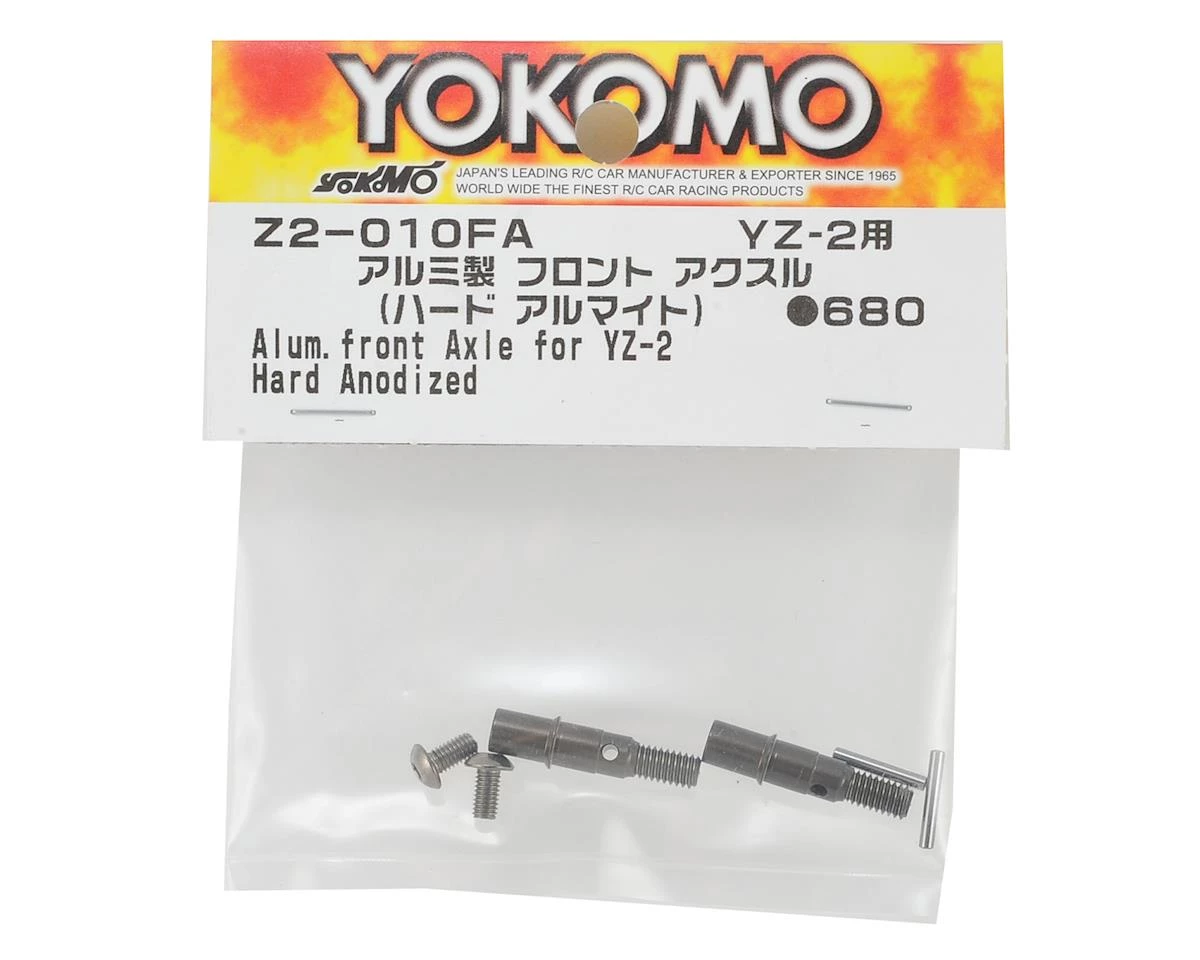 Yokomo Aluminum YZ-2 Front Axle w/Ti Screws (2) (Hard Anodized) 2 Yokomo Aluminum YZ-2 Front Axle w/Ti Screws (2) (Hard Anodized) - Image 2